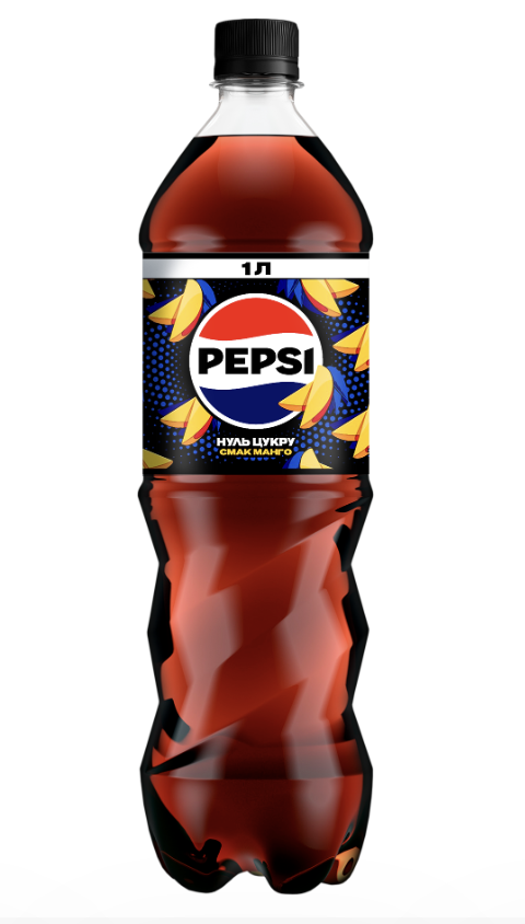 Напій сильногаз. Pepsi Mango Zero Sugar 1 л ПЕТ
